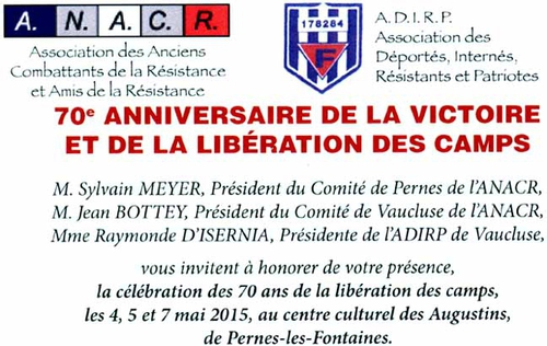8 mai 2015 vaucluse