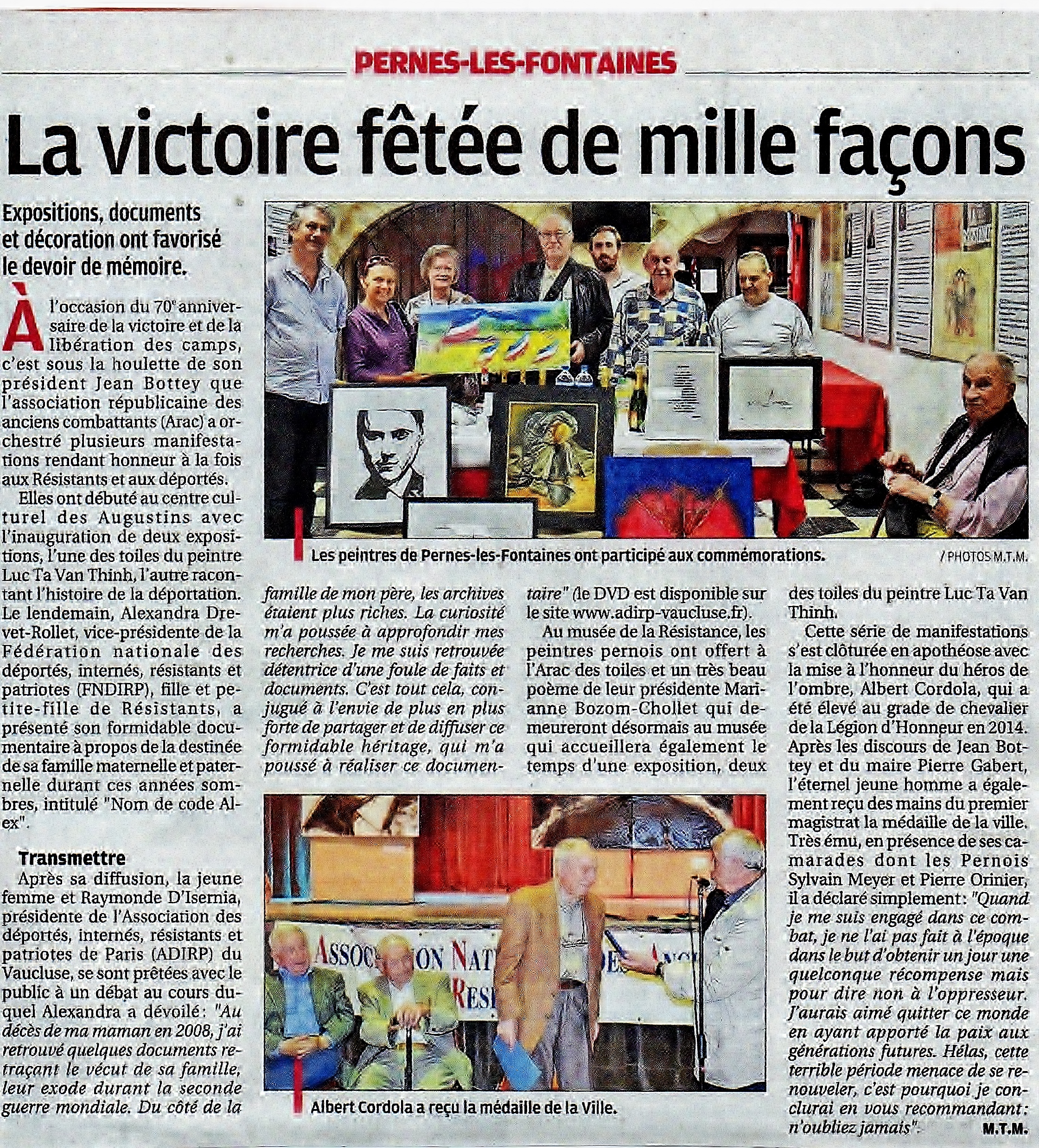 8 mai 2015 vaucluse