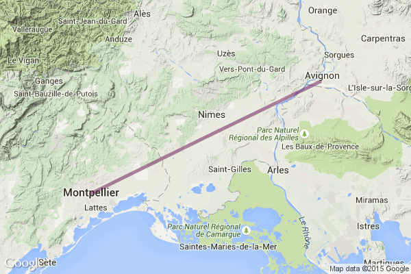 avignon a montpellier