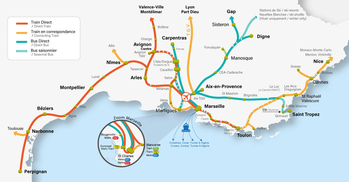 avignon aix en provence bus
