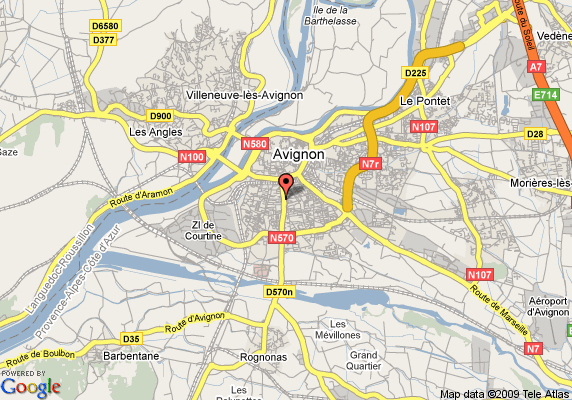 avignon google map