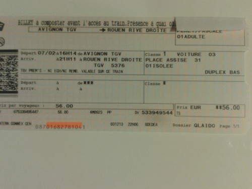 avignon rouen tgv