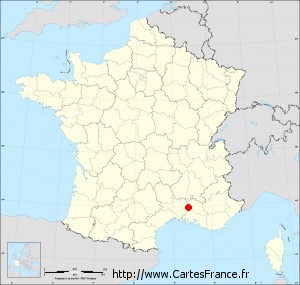 avignon sur la carte de france