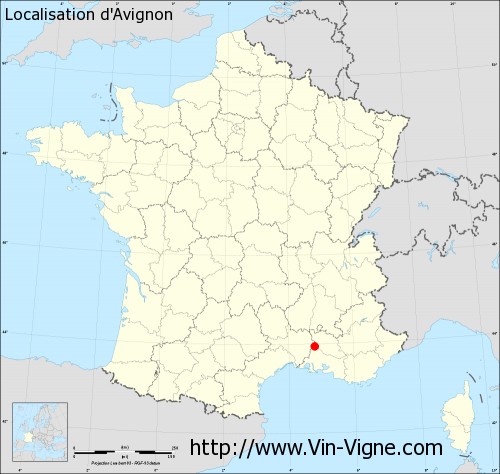 avignon sur la carte de france