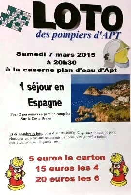loto vaucluse 7 mars 2015