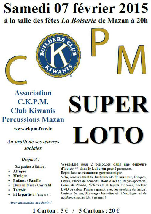 loto vaucluse 7 mars 2015