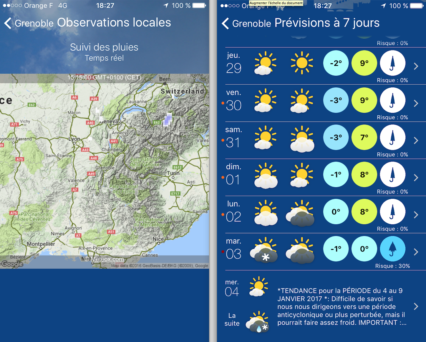 meteo avignon 7 jours