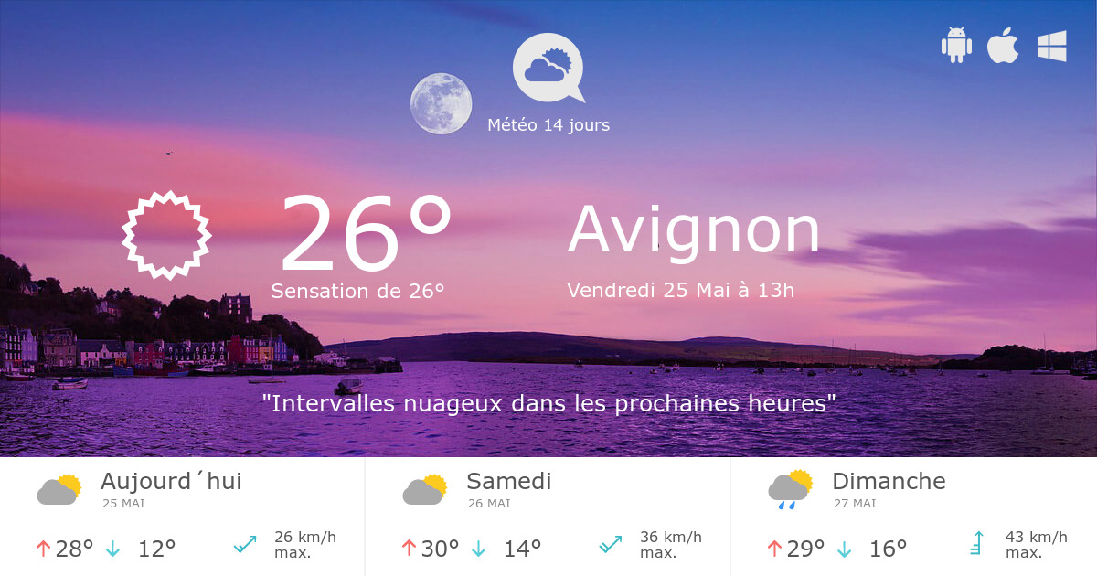 meteo avignon n 5 jours