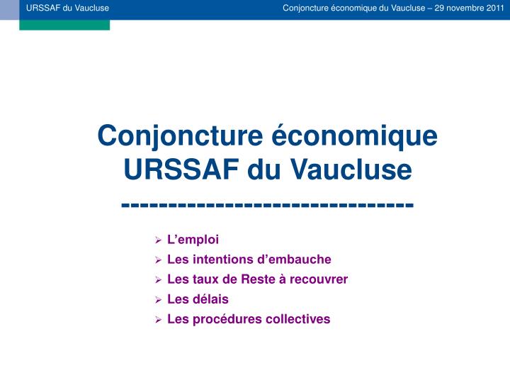 urssaf vaucluse