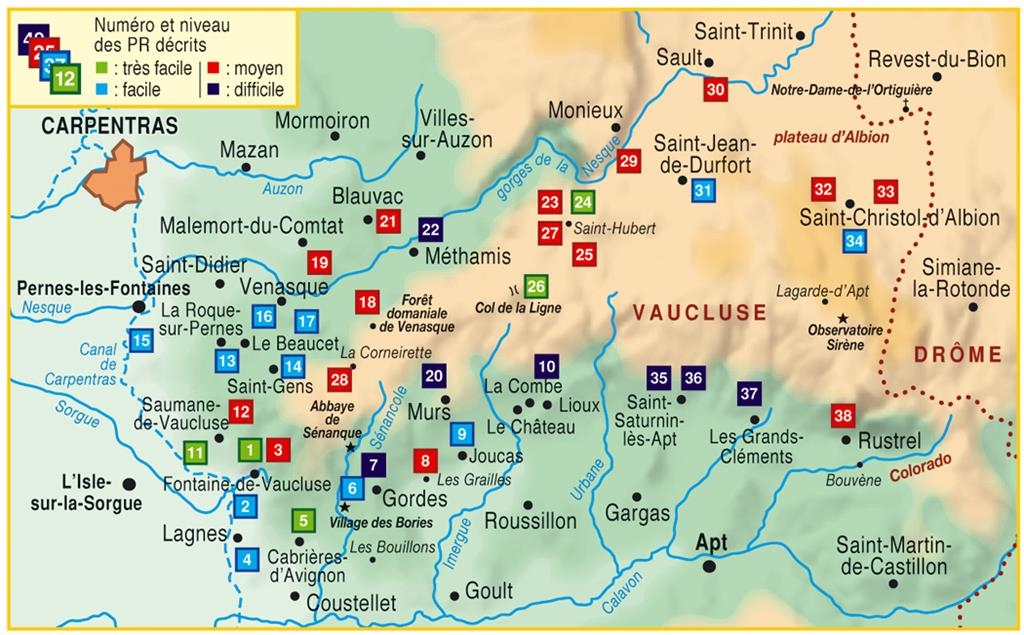 vaucluse a pied