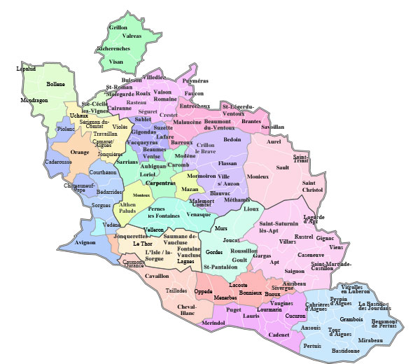 vaucluse carte de france