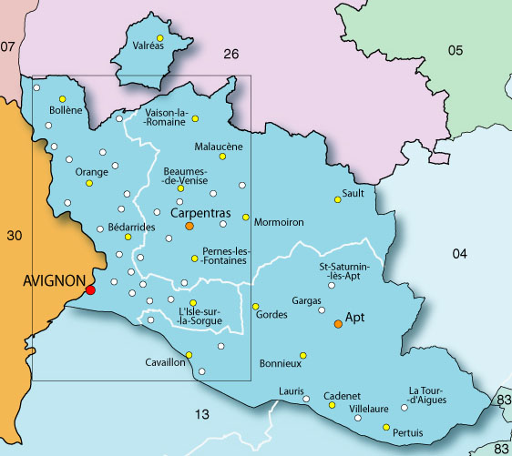 vaucluse carte detaillee