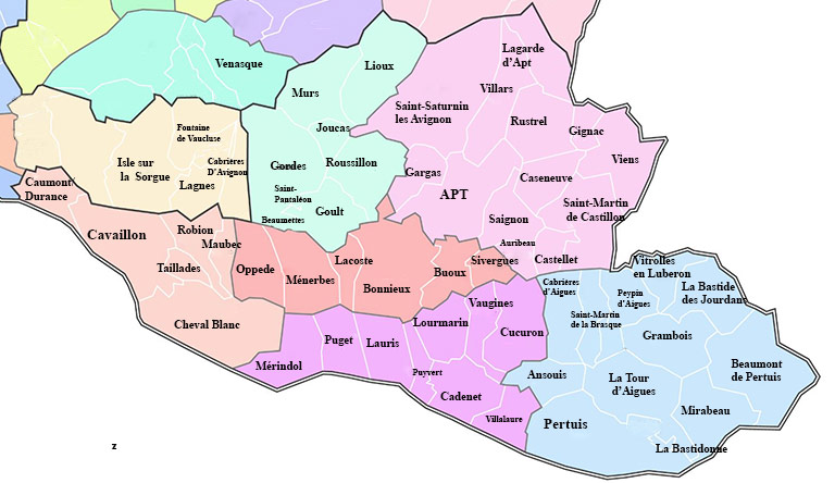 vaucluse departement carte