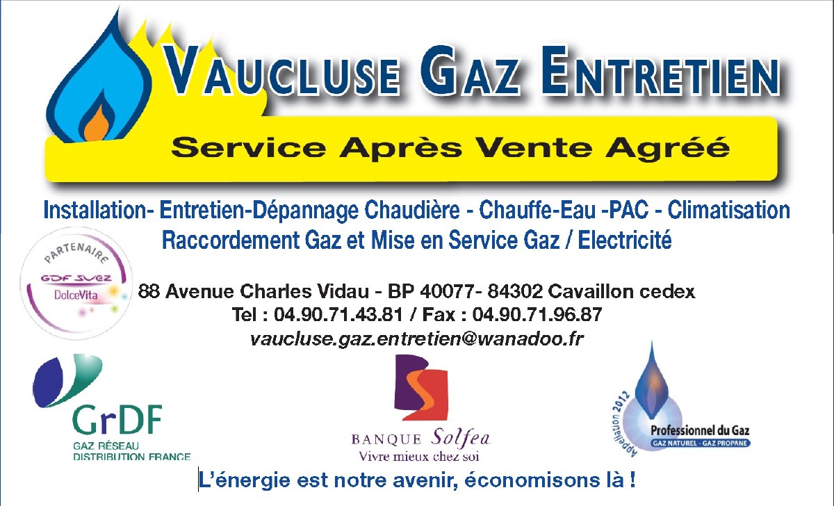 vaucluse gaz entretien