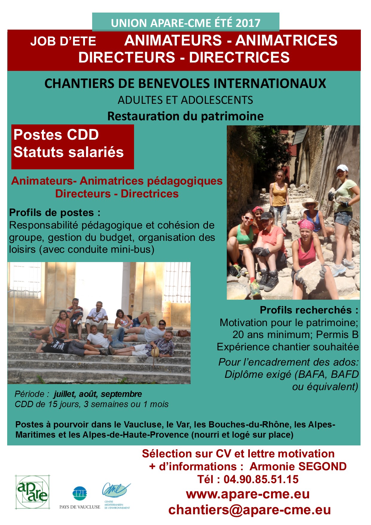 vaucluse job d'ete
