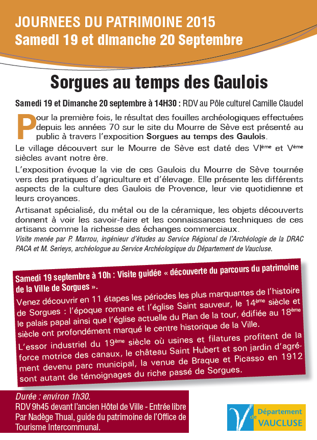 vaucluse journees du patrimoine 2015