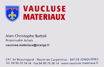 vaucluse materiaux
