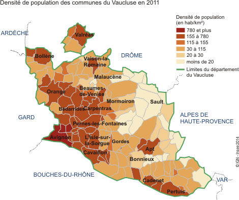 vaucluse quelle zone