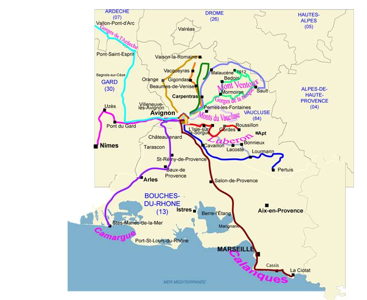 vaucluse route des vins