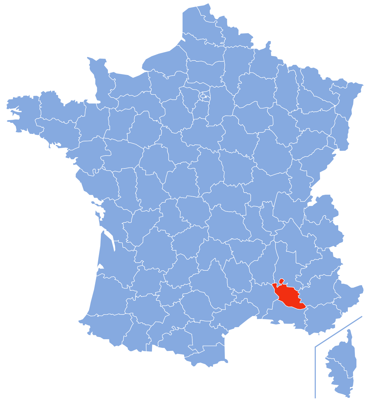 vaucluse sur carte de france