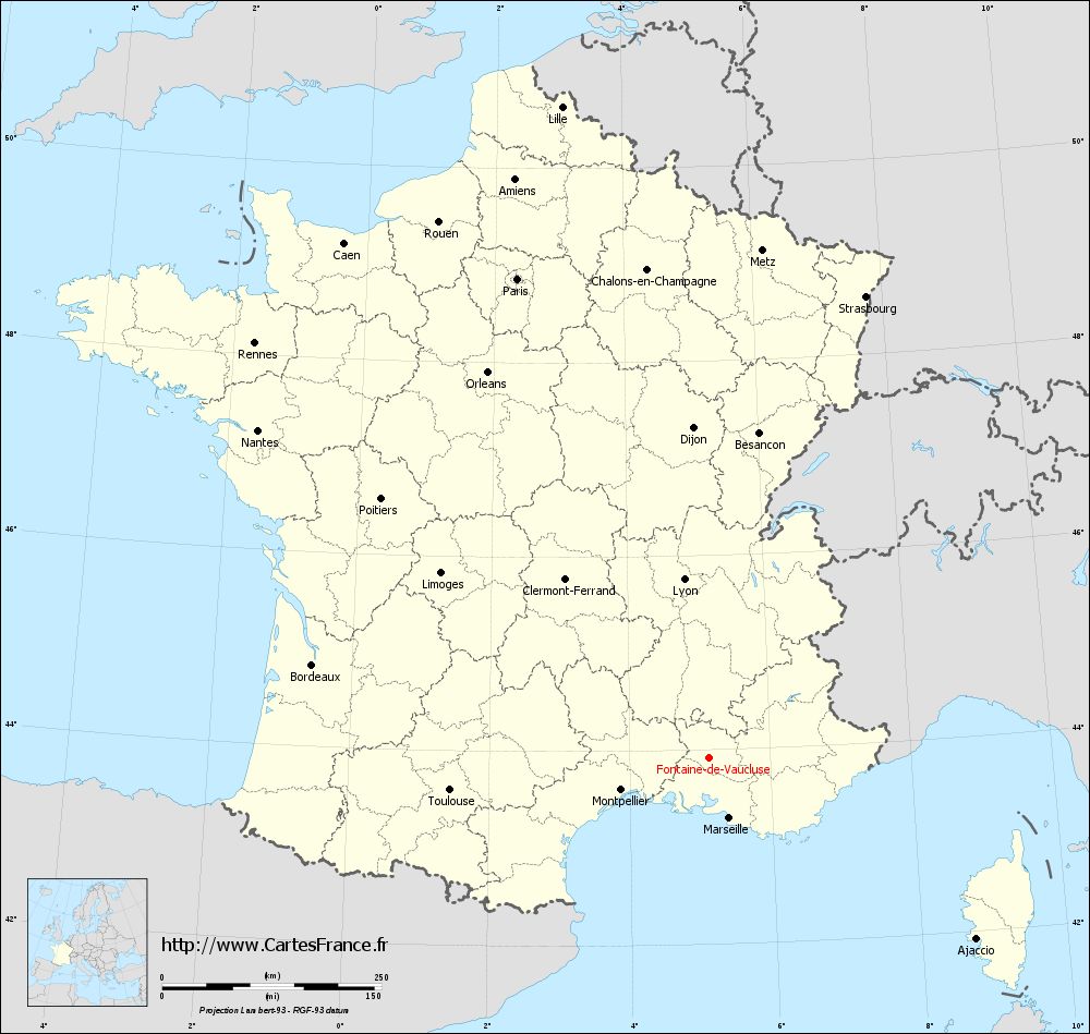 vaucluse sur carte de france