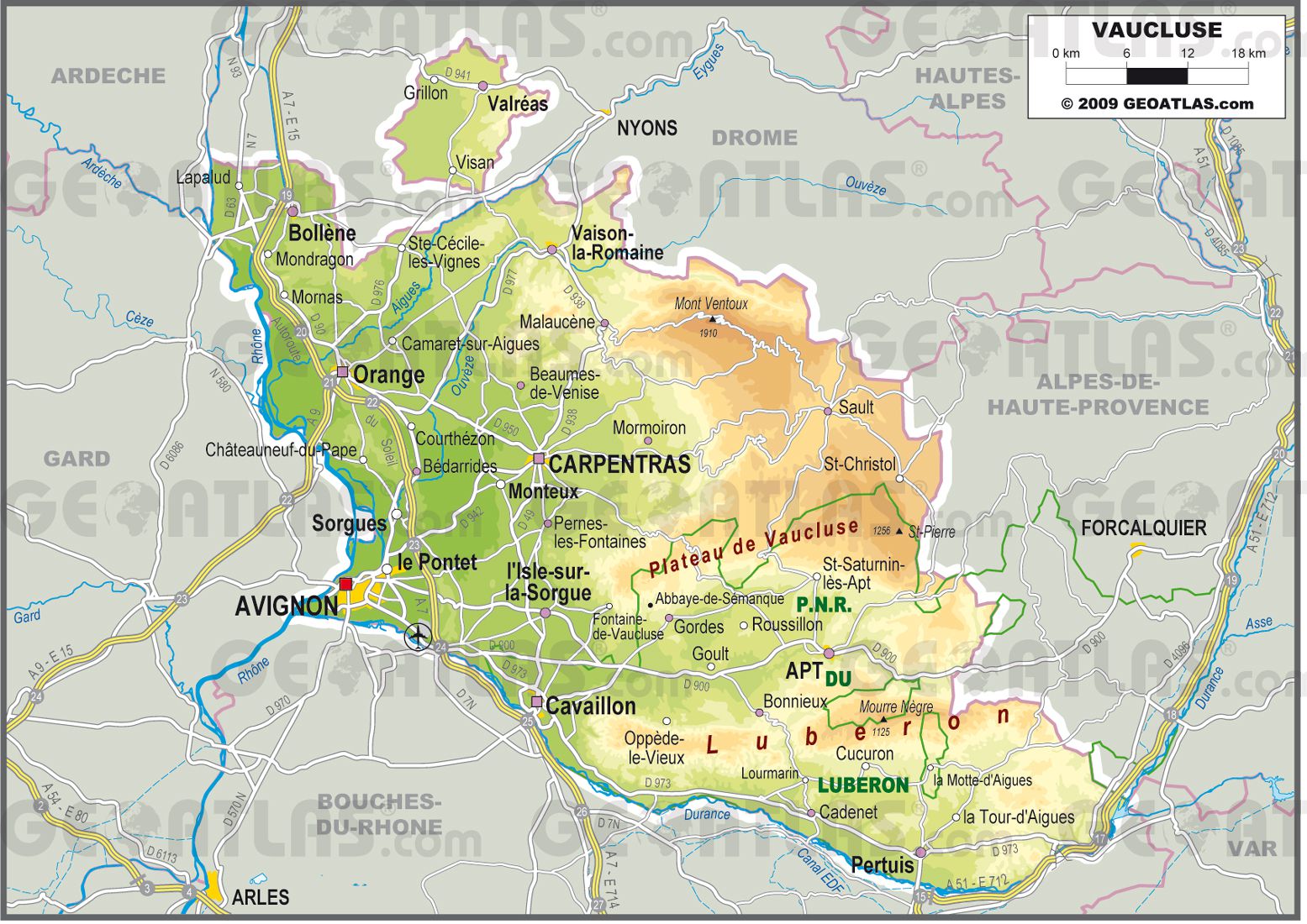 vaucluse sur carte de france