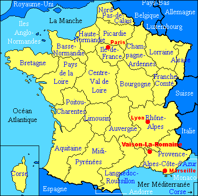 vaucluse sur carte de france