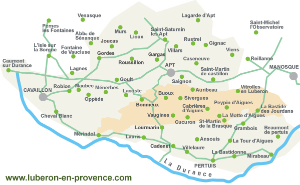 vaucluse villes villages
