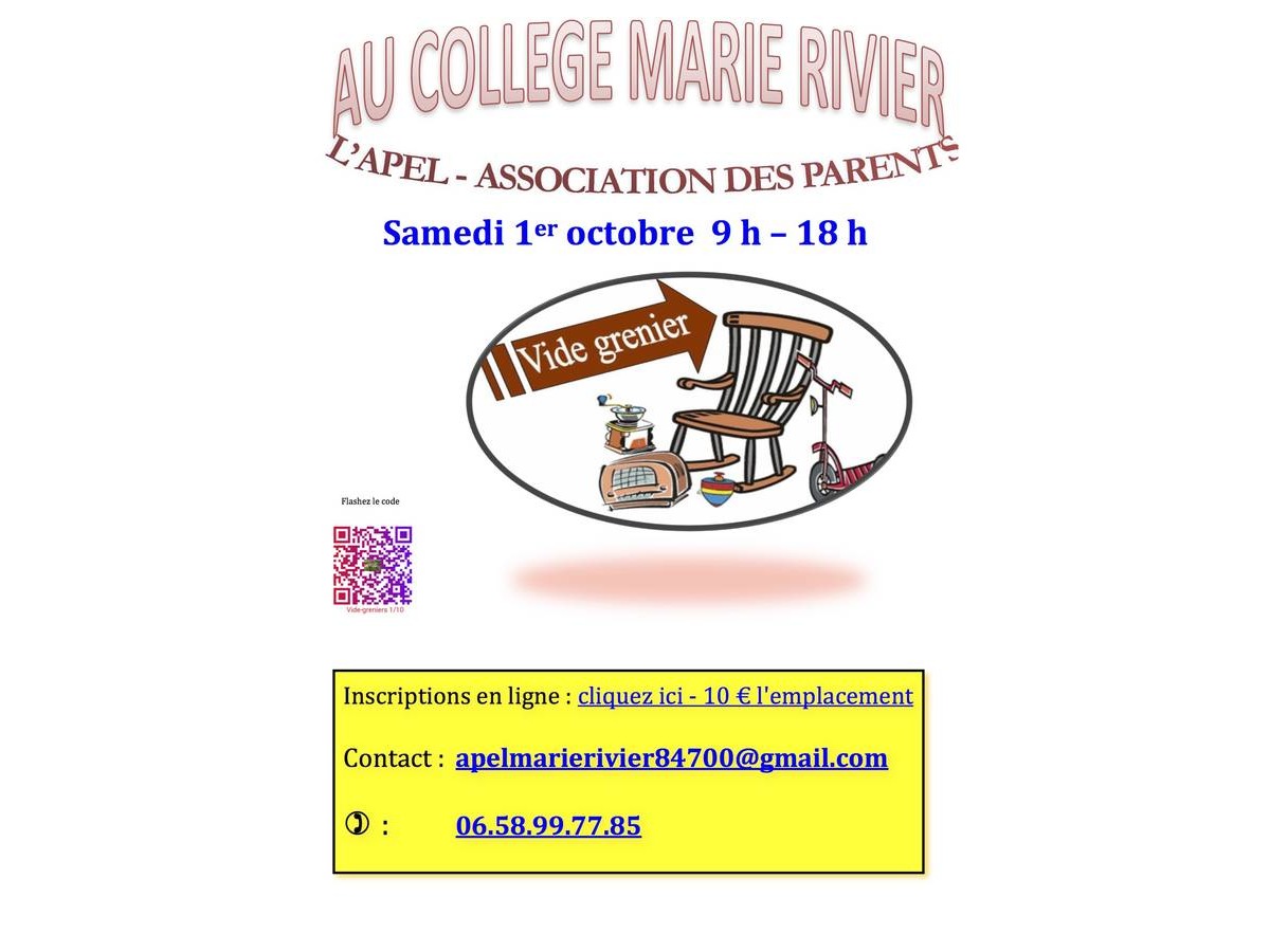 vide grenier vaucluse 6 septembre