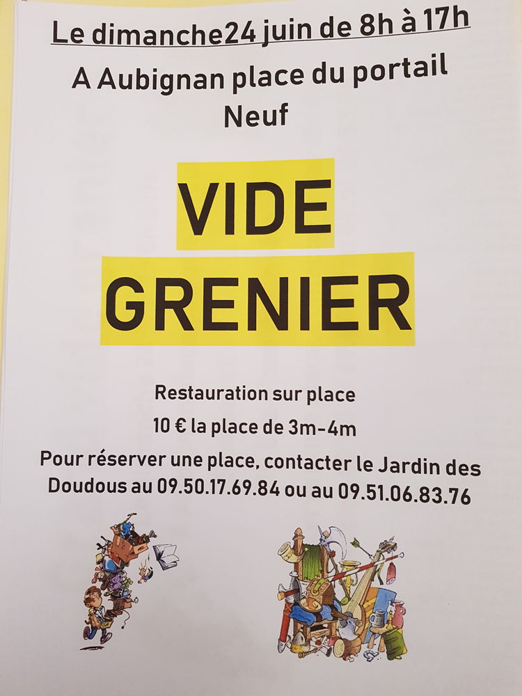 vide grenier vaucluse 7 juin